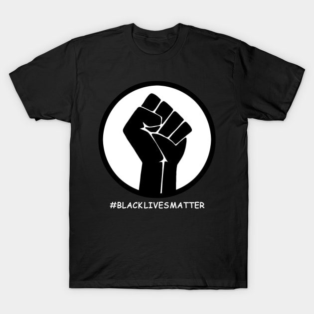 Black Power Fist T-Shirt by valentinahramov